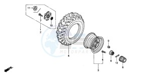 TRX350TE FOURTRAX 350 ES drawing REAR WHEEL