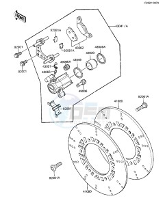 ZX 1100 A [GPZ] (A1-A2) [GPZ] drawing FRONT BRAKE