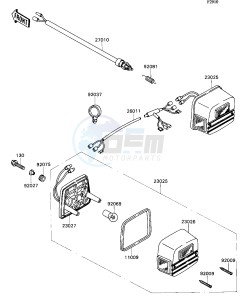 KAF 540 C [MULE 2010] (C1) [MULE 2010] drawing ACCESSORY-- TAIL LAMP- -