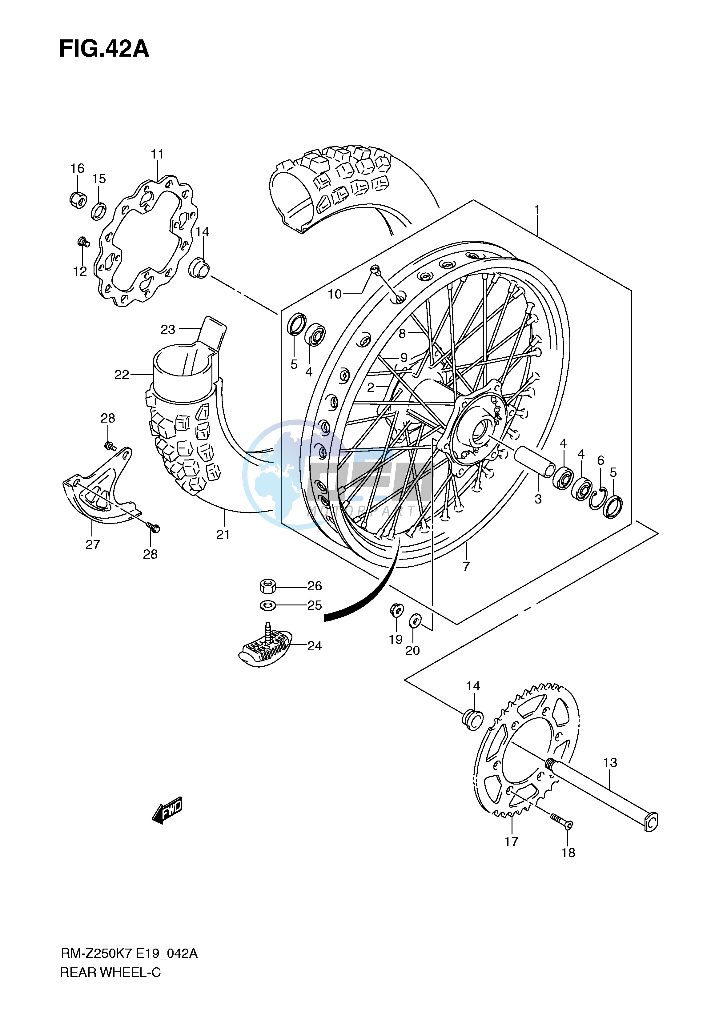 REAR WHEEL (MODEL K8 K9)