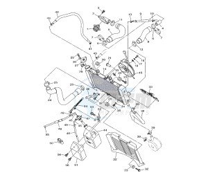 XJ6-N 600 drawing RADIATOR AND HOSE