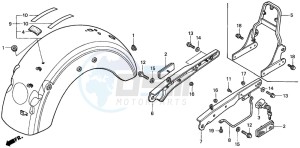 VT1100D2 drawing REAR FENDER