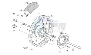 V7 CafÃ¨ 750 drawing Rear wheel