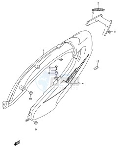 GSX600F (E2) Katana drawing FRAME COVER (MODEL K5)