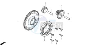 CB1300SA CB1300SUPERBOLD'OR drawing STARTING CLUTCH