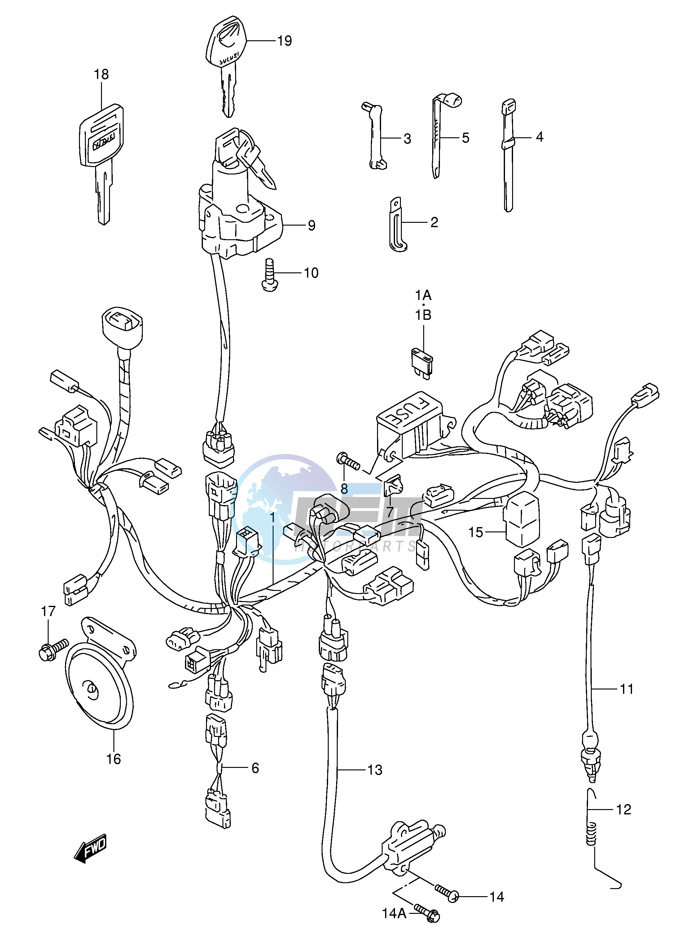 WIRING HARNESS (MODEL V W X)