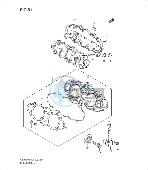 SPEEDOMETER (GSX1300RL1 E19)