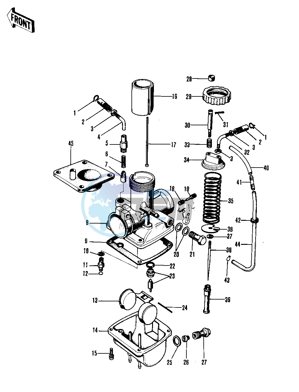 CARBURETOR -- 71-73 F7_F7-A_F7-B- -