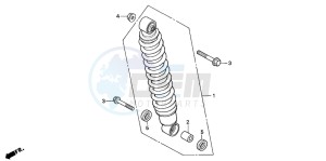 TRX350TE FOURTRAX 350 ES drawing REAR CUSHION