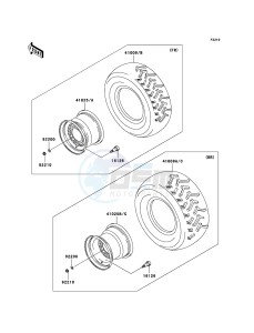 KVF360 4x4 KVF360A7F EU GB drawing Tires