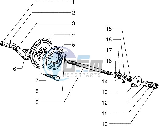 Front wheel component parts