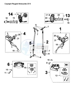 CITYSTAR 50 drawing BRAKE SYSTEM