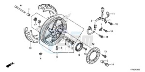 SH300AE SH300AE UK - (E) drawing FRONT WHEEL