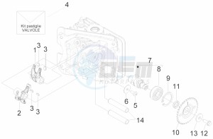 Fly 50 4T 4V USA (EMEA) drawing Rocking levers support unit