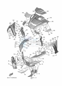 YXF1000EWS YX10FPSM (B4J2) drawing FRONT FENDER 2