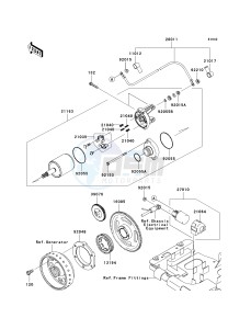 KVF 750 D [BRUTE FORCE 750 4X4I] (D8F-D9F) D8F drawing STARTER MOTOR