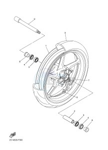 FZ1-S FZ1 FAZER 1000 (2DV6) drawing FRONT WHEEL