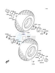 KFX50 KSF50-A3 EU drawing Front Hub