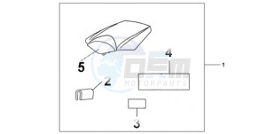 CBR1000RR9 Australia - (U / MK) drawing REAR SEAT COWL PEARL SIREN BLUE