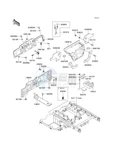 KAF 620 H [MULE 3010 4X4 HARDWOODS GREEN HD] (H6F-H8F) H6F drawing FRAME FITTINGS