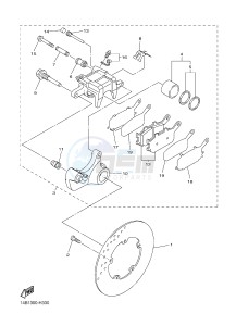 YZF-R1 998 R1 (1KB8 1KB9) drawing REAR BRAKE CALIPER