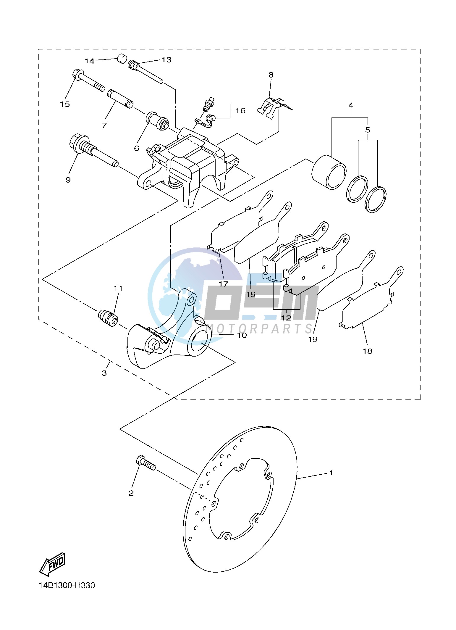 REAR BRAKE CALIPER