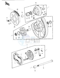 KZ 750 G [LTD II] (G1) [LTD II] drawing REAR WHEEL_HUB_BRAKE_CHAIN