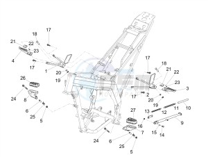 SX 125 E4 (EMEA) drawing Trestle - Footboards