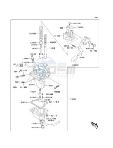 KSF 50 A [KFX50] (A6F) A6F drawing CARBURETOR