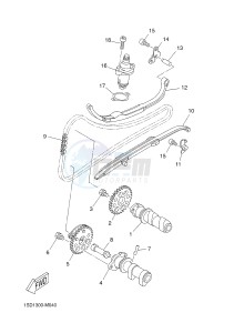 YP400RA X-MAX 400 ABS X-MAX (1SDA 1SDA 1SDA 1SDA 1SDA) drawing CAMSHAFT & CHAIN