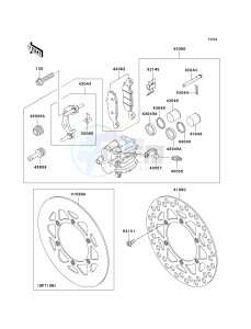 KX 100 A [KX100 MONSTER ENERGY] (A6F - A9FA) D6F drawing FRONT BRAKE