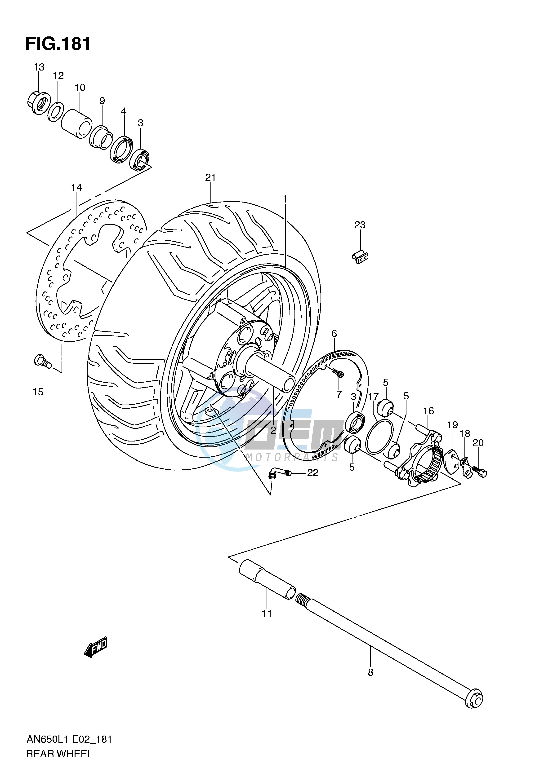 REAR WHEEL (AN650AL1 E24)