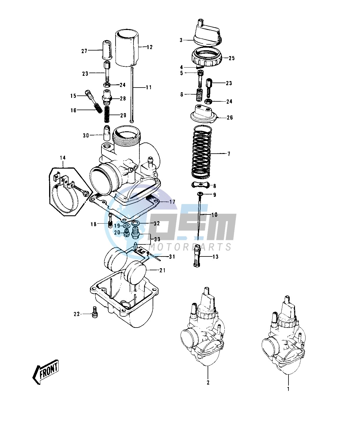 CARBURETORS -- 73-75 D_E_F & 76 A8- -