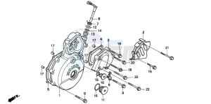 NX500 DOMINATOR drawing LEFT CRANKCASE COVER