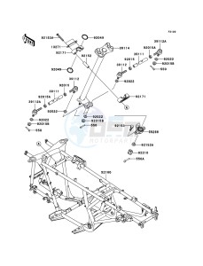 KVF650 4x4 KVF650D6F EU GB drawing Frame