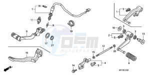 CB1300A9 France - (F / ABS CMF MME TWO) drawing PEDAL