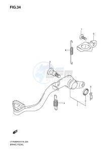 LT-R450 (E19) drawing BRAKE PEDAL (MODEL K6 K7 K8)