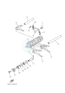 YXZ1000 YXZ10YMSJ (2HCK) drawing SHIFT CAM & FORK