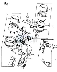 KH 250 A S(A5-S) drawing METERS_IGNITION SWITCH