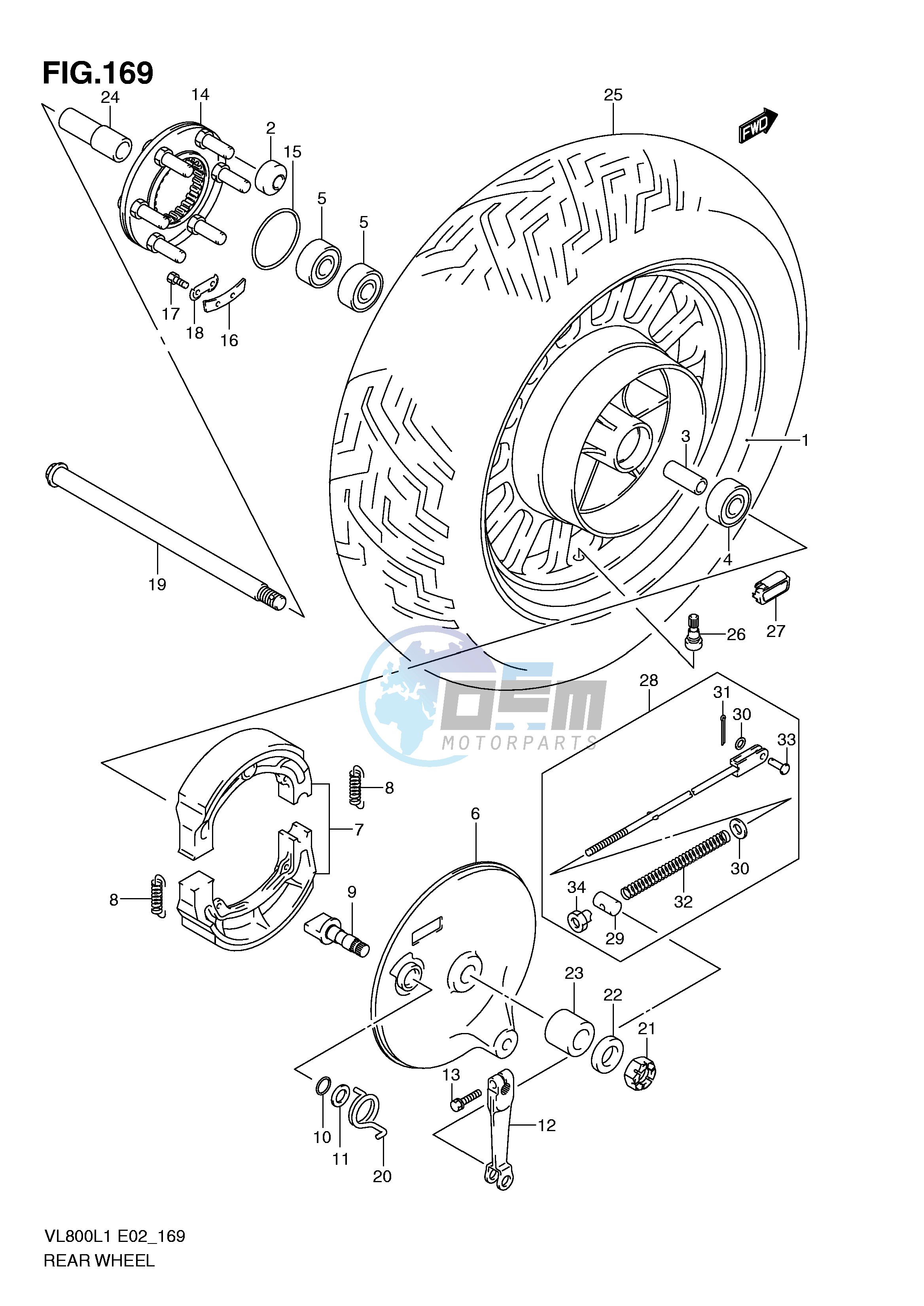 REAR WHEEL (VL800CUEL1 E19)