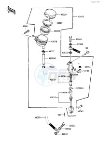 ZX 900 A [NINJA] (A1-A2) NINJA 900 drawing REAR MASTER CYLINDER