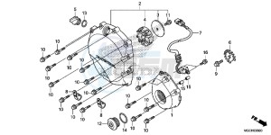 CB1100CAH UK - (E) drawing RIGHT CRANKCASE COVER