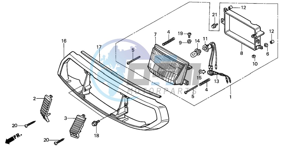 HEADLIGHT/FRONT HANDLE COVER (NH80MDK/MDP-DK)