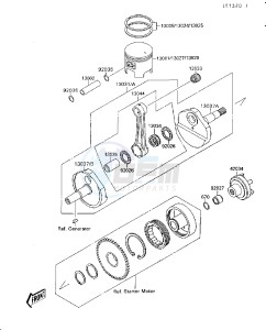 JS 300 A [300 SX] (A1-A5) [300 SX] drawing CRANKSHAFT_PISTON-- S- -