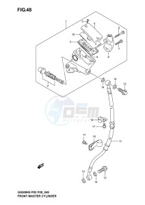 GS500 (P3) drawing FRONT MASTER CYLINDER (MODEL K3)