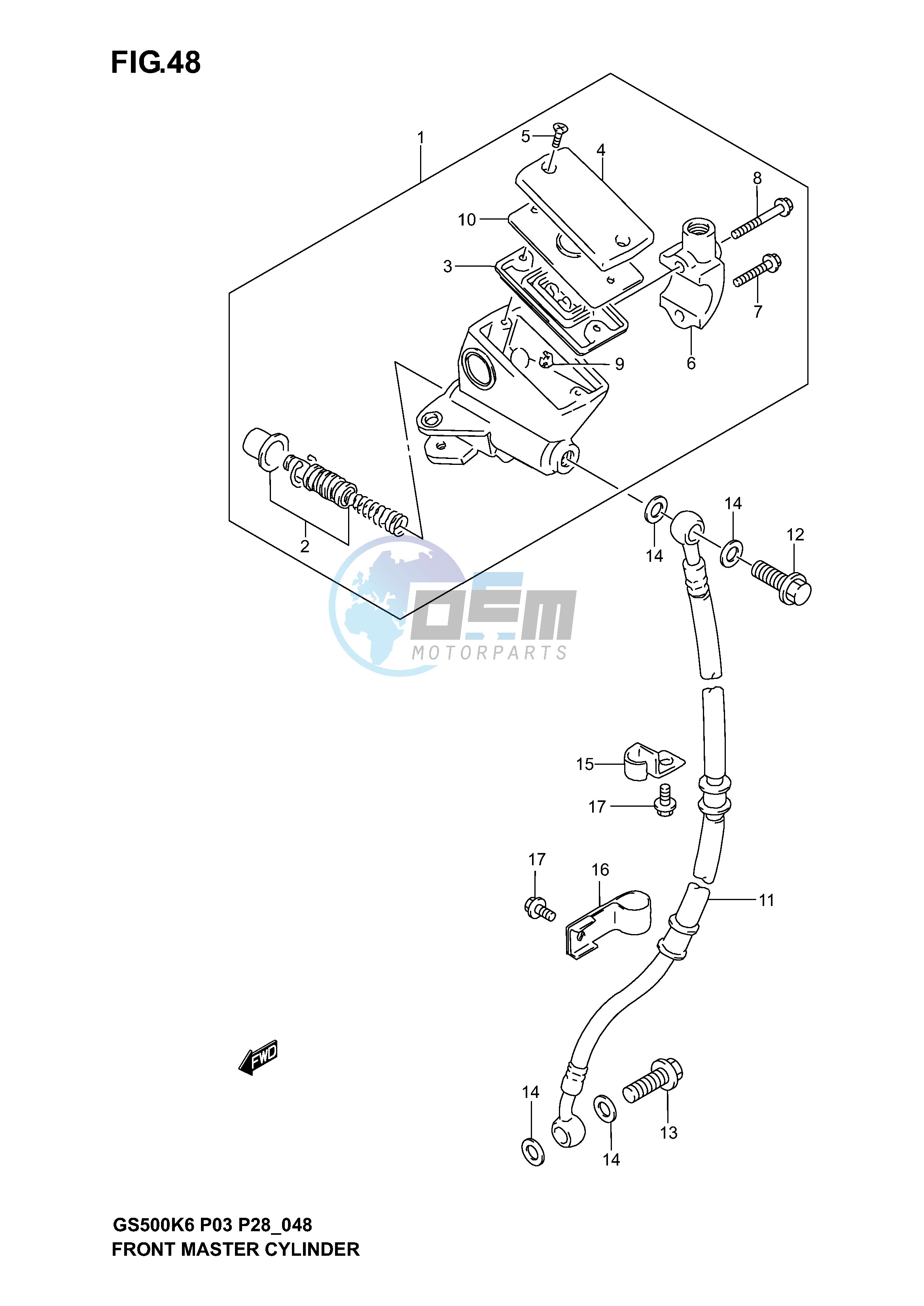 FRONT MASTER CYLINDER (MODEL K3)