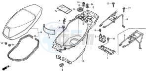 SFX50MM drawing SEAT/LUGGAGE BOX