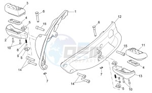 Scarabeo 250 Light e3 drawing Foot rests