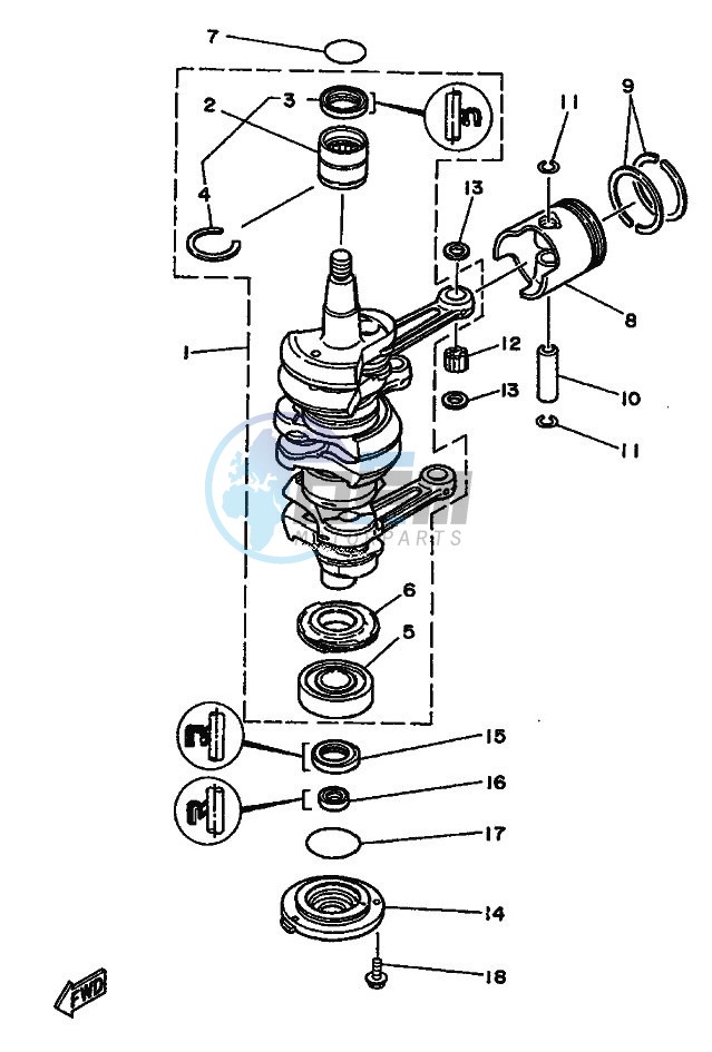 CRANKSHAFT--PISTON