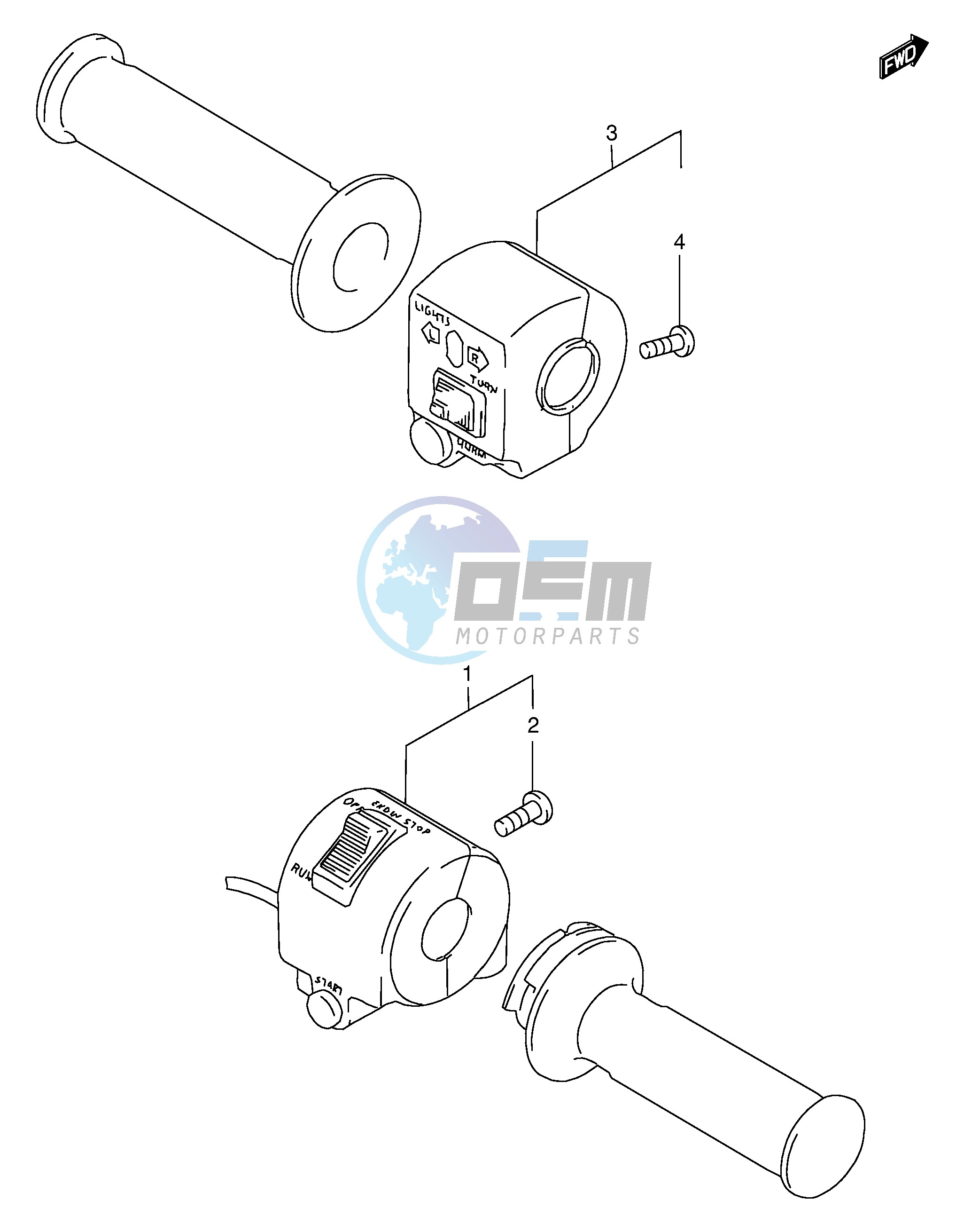 HANDLE SWITCH (MODEL T W X)